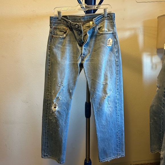 Embellished by RDG "Buckshot Blues"   sizes 32 thru 38 waist the inseam is 32 - Picture 8 of 14